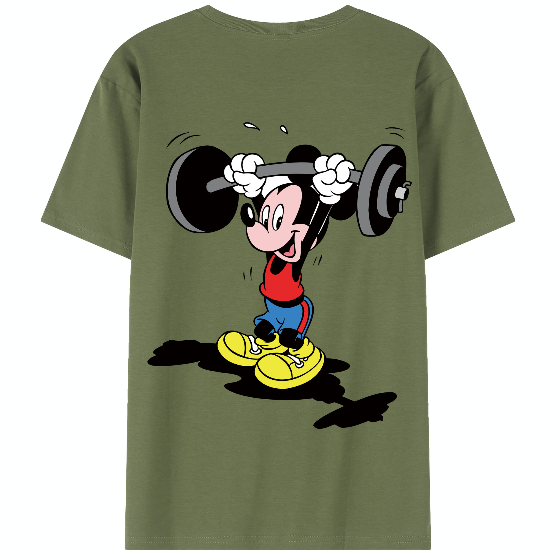 （画像用） ミッキーマウス Mickey Mouse 綿100％半袖Tシャツ（背面プリント）